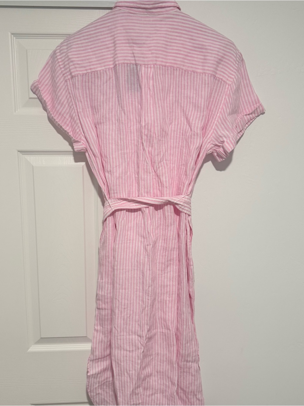 Polo by Ralph Lauren Pink and White Striped Shirt Dress - Picture 11 of 13